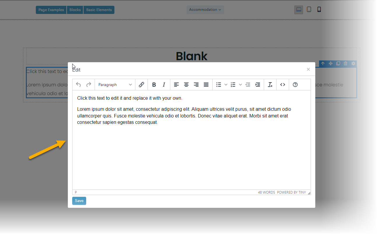 Edit A Block Of Text On A Page PromoteMyPlace